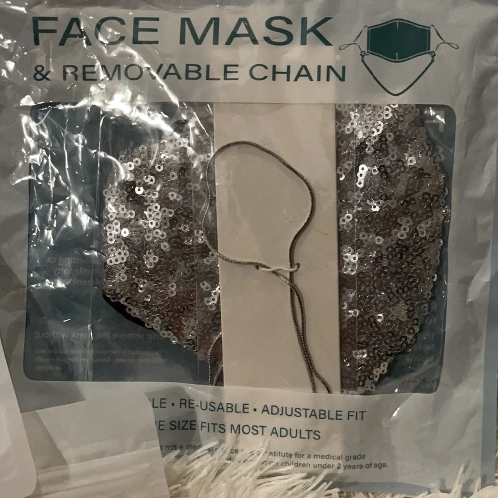 New set/3 sparkly sequin face masks
